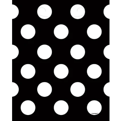 Image of Unique Party 62070 Black Polka Dot Bags, Pack of 8