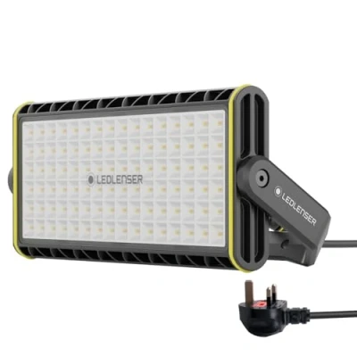 Image of Ledlenser AF12C Work Area Floodlight, Super Bright 8000LM, 2.1m Cord with Plug, IP67 Waterproof, Wall &amp; Tripod Mounting, Portable LED Lamp for Construction Site, Workshop Garage Mechanic, Job Site