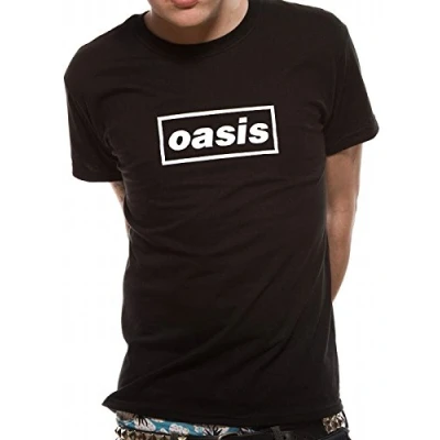 Image of Oasis Logo Black T shirt : Extra Large 42 44&quot; (Black)