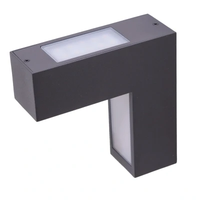 Image of Angus LED L Shape Outdoor Modern Wall Lamp Anthracite 3000K IP54
