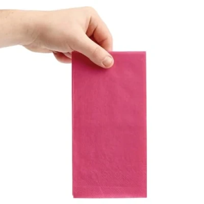 Image of Fiesta Recyclable Lunch Napkin Pink 33x33cm 2ply 1/8 Fold (Pack of 2000)