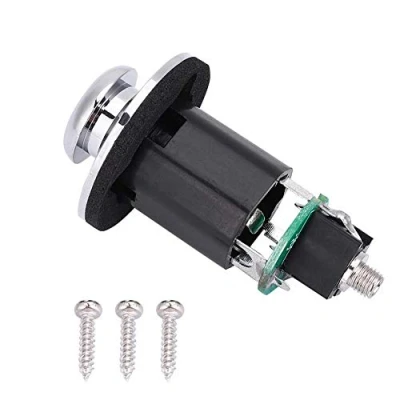 Image of Guitar Endpin Jack, 6.35mm Output 2.5mm Input Jack for Acoustic Built in Rod Piezo Pickup