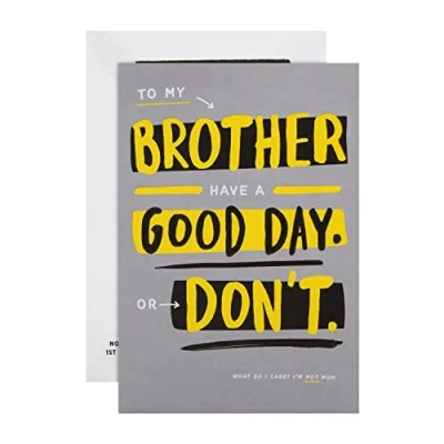 Image of Hallmark Birthday Card for Brother Contemporary Humour Design, Funny