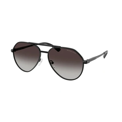 Image of Michael Kors Man MK1168 BRENTWOOD 10058G Sunglasses Metal Black Grey Pilot Normal Shaded