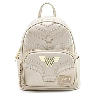 Image of Wonder Woman Loungefly All Over Women Mini Backpacks Multicolour, Faux Leather,