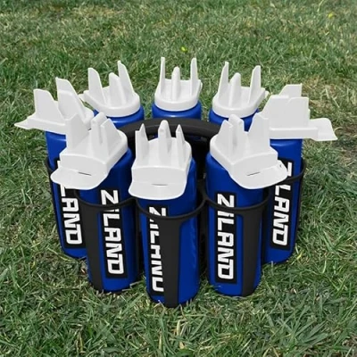 Image of Ziland Hybrid Water Bottle Set (8 x 1 Litre Bottles Carrier)(Blue/White Black Carrier)