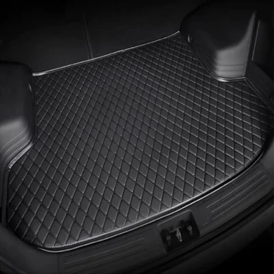 Image of Car Leather Boot Mats for Lexus RX 400h (20062009), Rear Trunk Cargo Tray Liners Luggage Mat Anti Scratch Carpets Protector Pad Interior Accessories,A Black