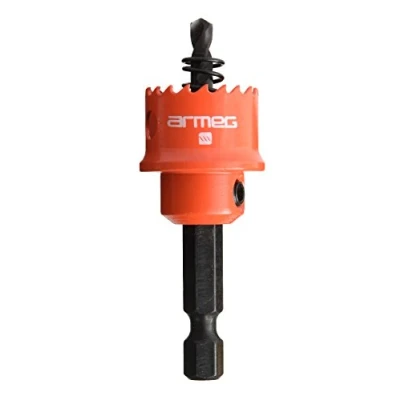 Image of Armeg SSH022 22 mm Sheet Steel Holesaw, Red