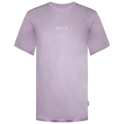 Image of Nicce Short Sleeve Crew Neck Pullover Lilac Mens Cotton T Shirt 0426 K002 0743