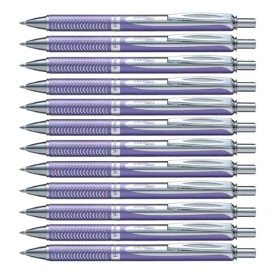 Image of Pentel 0.7 mm Tip &quot;EnerGel Sterling Black Ink&quot; Pen Violet (Pack of 12)