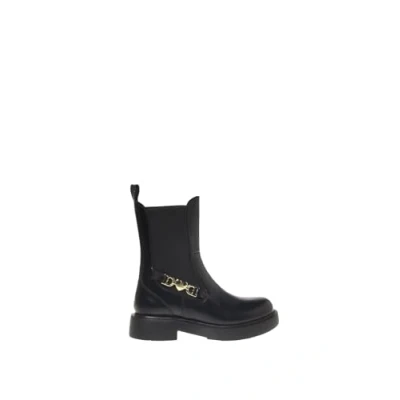 Image of LOVE Moschino NEW CITY Platform boots, Women&#039;s, Size: 4, Nero Leather and textile