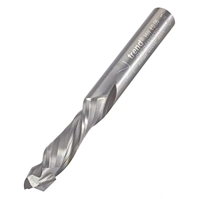 Image of Trend CNC Spiral Down Cut Router Cutter, 8mm Shank, Diameter &amp; 32mm Length, Two Flute, Solid Tungsten Carbide, CNC/104X8STC