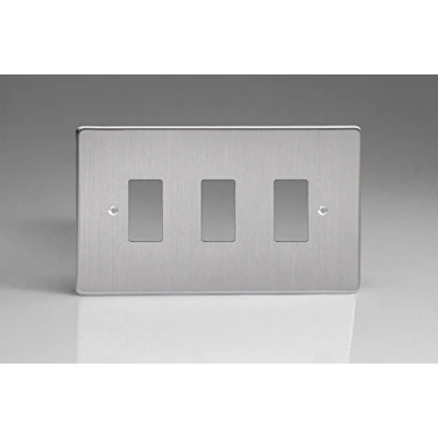 Image of Varilight XDSPG3 P Power Grid 3 Space Brushed Steel