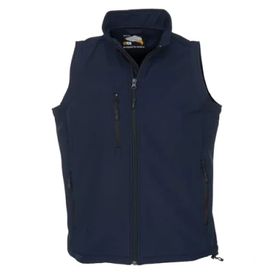 Image of ØRN Men&#039;s Softshell Gilet Full Zip Sleeveless Jacket, Windproof and Water Resistant Vest with Zipped Chest &amp; Side Pockets Navy, 5XL