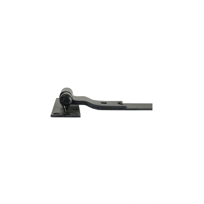 Image of 36&quot; 900mm Heavy Duty CRANKED Hook and Band GATE Hinge EPOXY Black Includes All Suitable FIXINGS HBC900B 1 x Pair Free Next Working Day DELIVERY