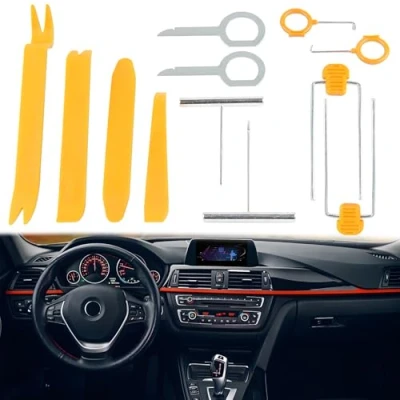 Image of VBGURR 12 Pcs Car Radio Removal Tool Upgraded Stereo Tools Universal Keys Multifunctional Trim for Vehicle Dash &amp; Centre Console and Audio