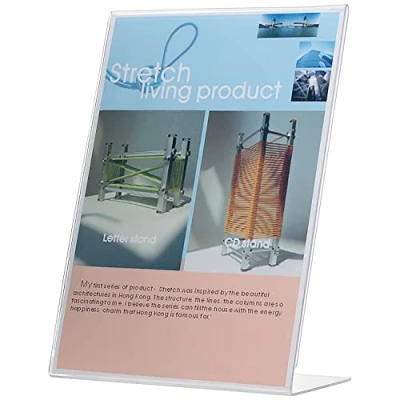 Image of Q Connect Slanted Sign Holder L Shape Side Loading A4