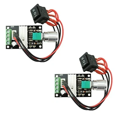 Image of KVSERT 2X 6V 12V 24V 28V 3A 80W Dc Motor Speed Controller (PWM) Adjustable Reversible Switch 1203BB Driver