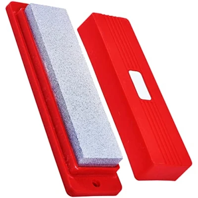 Image of 8&quot; Professional Sharpening Stone &amp; Box Set Whetstone Knife Blade Chisel Tool Wet Oilstone Fine Coarse Double Dual Sided Storage Base Case 120 240 Medium Grit DIY Carpenter UK Free P&amp;P