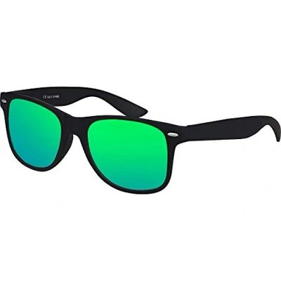 Image of Balinco Sunglasses UV400 CAT 3 CE Rubber with spring hinge for men &amp; women (black green)