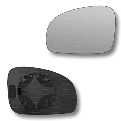 Image of Less4spares Replacement Wing Mirror Glass Left Compatible with Skoda Fabia 2007 2014 CLIP ON Passnager Near Side N/S Convex