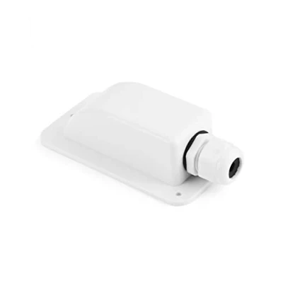 Image of QWORK 1Pcs IP68 Solar Cable Entry Gland Waterproof ABS 1 Way Dual Housing for Panels of RV, Caravan and Marine, White