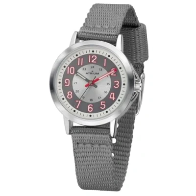 Image of Atrium A46 10 Children&#039;s Watch Boys Analogue Quartz Extra Clear with Nylon Strap Textile Silver Steel Grey, gray, Classic
