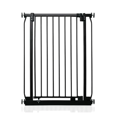 Image of Safetots Extra Tall Elite Safety Gate, 71cm 80cm, Matt Black, 96.8cm in Height, Pressure Fit Stair Baby Gate for Doors Hallways and Spaces, Barrier, Easy Installation