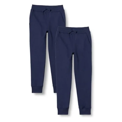 Image of Amazon Essentials Boys&#039; Fleece Jogger Sweatpants, Pack of 2, Navy, 3 Years