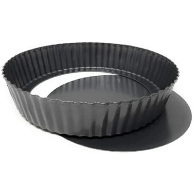Image of MGE Deep Quiche and Cake Mould Flan Tins with Loose Base Tart Tin Removable Bottom Mini for Baking, Pie Dish Non Stick 28 cm