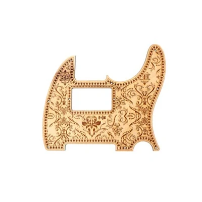 Image of Alnicov 8 Hole Tele Guitar PickGuard Floral Style Humbucker Replacement for Fd Standard Telecaster Part
