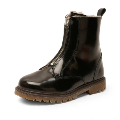 Image of Bisgaard NORA Classic ankle boots for kids, Size: 5, Black Calfskin