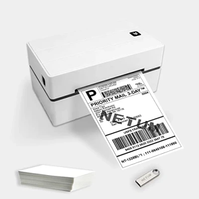Image of NETUM Desktop Thermal Label Printer, NT LP110F Barcode Printer High Speed Printing Machine, Width Adjustable for Shipping Express 4x6 Compatible with Mac OS/Windows