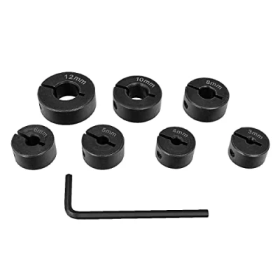 Image of POWERTEC 71492 Drill Bit Stop Collar w/Split Ring Design and Size Markings