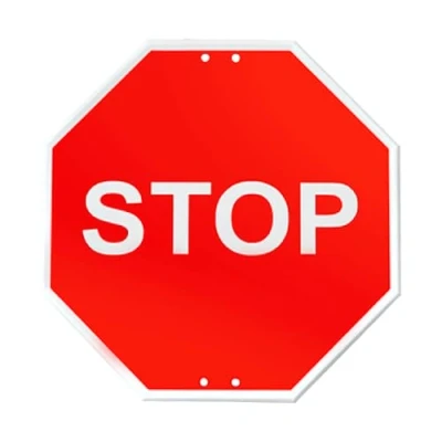Image of Normaluz V10023 Octagonal Stop Metal Thermal Lacquered Road Sign 50 cm