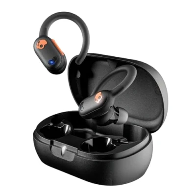 Image of SKULLCANDY Push Active Wireless Bluetooth Noise Cancelling Sports Earbuds True Black &amp; Orange, Orange,Black