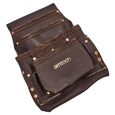 Image of Amtech N0860 4 Pocket Heavy Duty Leather Tool Belt