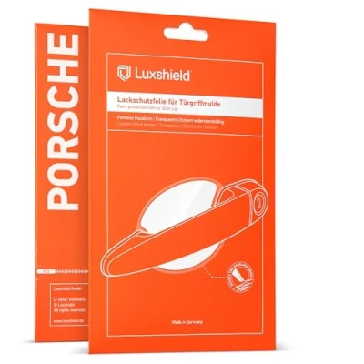 Image of Luxshield Car Door Handle Protection Film for recessed grips Porsche Cayenne 2 (II) 92A I 2010 2017 Anti Scratch Foil Clear Paint