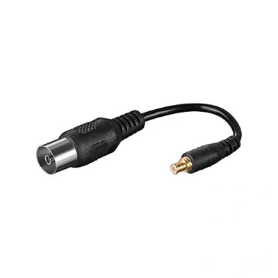 Image of Goobay 67227 DVB T Antenna Adapter, 0.1m Cable Length, black