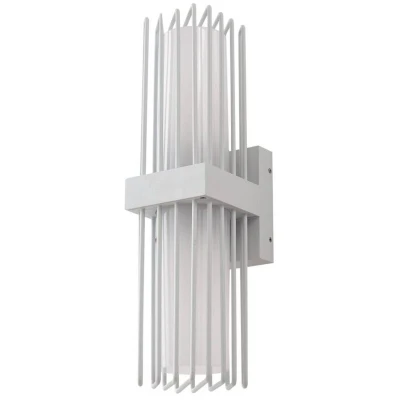 Image of Lucande outdoor wall light Chandan, 42 cm, white, metal