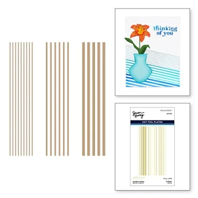 Image of Spellbinders Modern Stripes Glimmer Hot Foil Plate from The Photosynthesis Collection by Simon Hurley, Metal, ONE