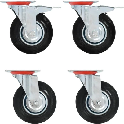 Image of vidaXL Swivel Casters 4 pcs 125 mm