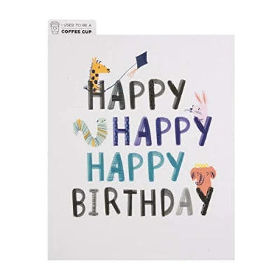 Image of Hallmark Croppers Cupcycled Birthday Card Cute Animal Illustration Design