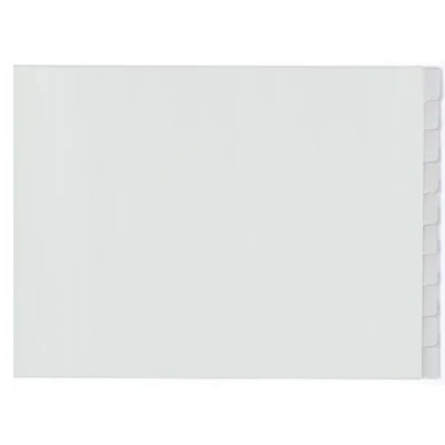 Image of Kangaro Index A3 Window Polypropylene 120 Micron 4 Round 10 Pieces Grey 29.7 x 45.5 0.1