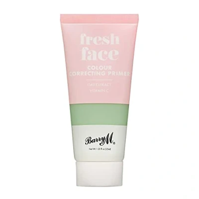 Image of Barry M Fresh Face Colour Correcting Primer, Green, Balance Skin Tone and Reduce Redness
