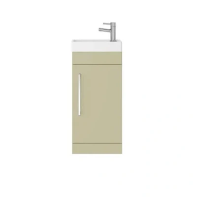 Image of Vitellio Slade 400 Compact Floorstanding 1 Door Stone Green