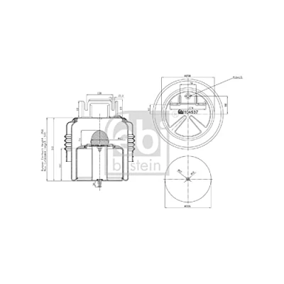 Image of 22047988 Boot, air suspension FEBI BILSTEIN 104537 Front Axle