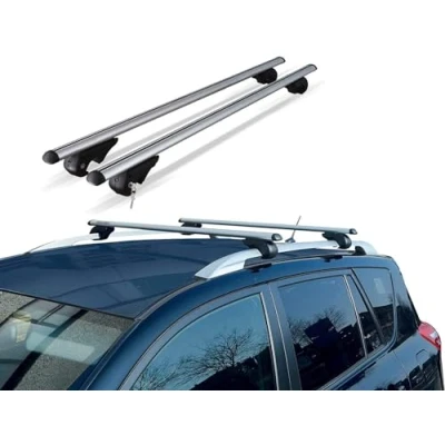 Image of Menabo RB1040 Eagle Universal Aluminium Roof Bars 120cm For Raised Rails