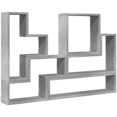 Image of vidaXL Wall Shelf Grey Sonoma 96x12x64 cm Engineered Wood
