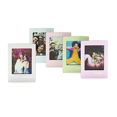 Image of instax mini film pastel border fridge magnets, 5 pack